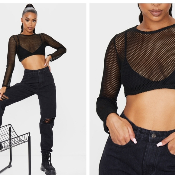 Fishnet Crop MISSGUIDED - Picture 1 of 6
